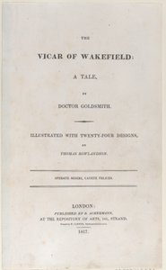 Tittelside, fra The Vicar of Wakefield, 1817., 1817. av Thomas Rowlandson