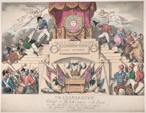 Åpenhet: Utstilt hos R. Ackermann i Stranden 27. november ..., 27. november 1815. av Thomas Rowlandson