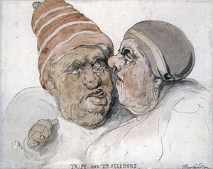 Innmat og trollebobs (akvarell) av Thomas Rowlandson