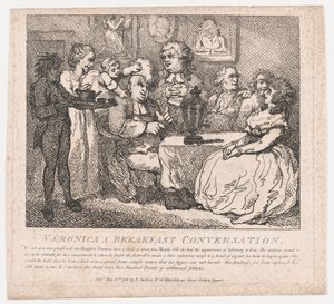 Veronica, en frokostsamtale Pittoreske skjønnheter i Boswell, Part the Firs..., 30. mai 1786. av Thomas Rowlandson