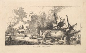 Utsikt over den franske kysten, 1787. av Thomas Rowlandson
