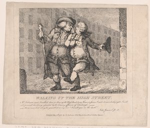 Walking Up the High Street, Edinburgh Picturesque Beauties of Boswell, Part the F..., 15. mai 1786. av Thomas Rowlandson
