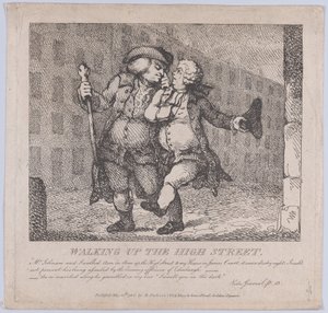 Walking Up the High Street, Edinburgh Picturesque Beauties of Boswell, Part the F..., 15. mai 1786. av Thomas Rowlandson