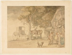 Vanning av hester av Thomas Rowlandson