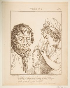 Weeping Le Brun Travested, eller Caricatures of the Passions, 21. januar 1800. av Thomas Rowlandson
