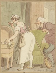 Kvinne tatt i å stjele en drink av Thomas Rowlandson