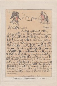 Yorkshire Hieroglyfer, plate 2, 11. mars 1809., 11. mars 1809. av Thomas Rowlandson