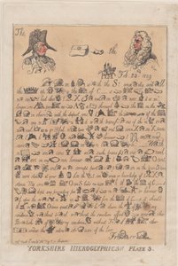 Yorkshire Hieroglyfer, plate 3, 13. mars 1809., 13. mars 1809. av Thomas Rowlandson