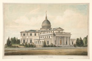 N.E. Utsikt over statshuset bygget 1794 - Trenton, N.J. endret og utvidet 1845-6
