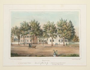 Bosted / av avdøde George Dillwyn / av avdøde Joseph Bloomfield (Burlington, NJ), fra 14 utsikter over Burlington
