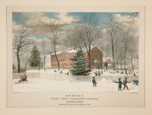 West-Town Boarding School (sørøstutsikt), Chester Co., Pa.
