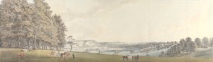 Utsikt over Boxhill fra Norbury Park, Surrey av Thomas Sandby