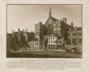 Den nordvestlige utsikten over Westminster Hall av Thomas Sandby