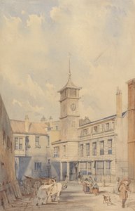 Gårdsplassen til et vertshus på Themsen av Thomas Shotter Boys