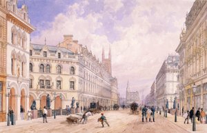 Holborn Viaduct, London, 1871 av Thomas Shotter Boys