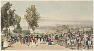 London As It Is: Hyde Park, nær Grosvenor Gate av Thomas Shotter Boys