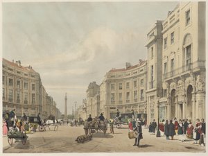 London As It Is: Regent Street, med utsikt mot Duke of Yorks søyle av Thomas Shotter Boys