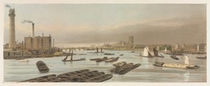 London som det er: Westminster, fra Waterloo Bridge, 1842. av Thomas Shotter Boys