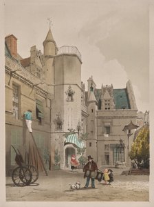 Pittoresk arkitektur i Paris, Gent, Antwerpen, Rouen: Hôtel Cluny, Paris av Thomas Shotter Boys
