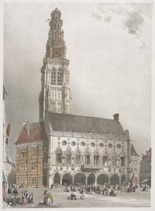 Pittoresk arkitektur i Paris, Gent, Antwerpen, Rouen: L