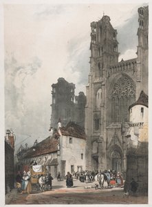 Pittoresk arkitektur i Paris, Gent, Antwerpen, Rouen: Laon, Frankrike, 1839. av Thomas Shotter Boys