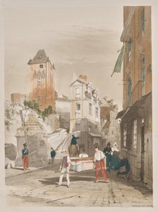 Pittoresk arkitektur i Paris, Gent, Antwerpen, Rouen: Tour de Remy, Dieppe, Frankrike av Thomas Shotter Boys