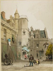 Pittoresk arkitektur i Paris, Gent, Antwerpen, Touen, etc.