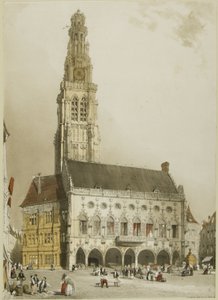 South Porch of Chartres Cathedral av Thomas Shotter Boys