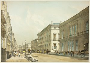 The Club Houses and Pall Mall, tallerken tretten fra Original Views of London as It Is av Thomas Shotter Boys