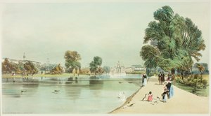 Horseguards fra St. James#39;s Park, plate fjorten fra Original Views of London as It Is av Thomas Shotter Boys