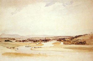 Seinen i Rouen (akvarell på papir) av Thomas Shotter Boys