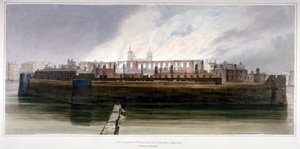 Tower of London morgenen etter brannen i Armory 30. oktober 1841 av Thomas Shotter Boys