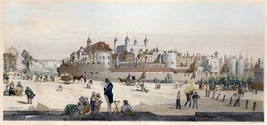 Tower of London og Mint fra Great Tower Hill av Thomas Shotter Boys