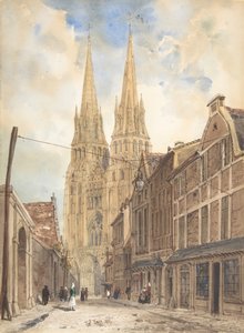 Utsikt over Bayeux, 1832. av Thomas Shotter Boys