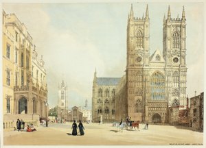 Westminster Abbey, Hospital and Company, plate syv fra Original Views of London as It Is av Thomas Shotter Boys