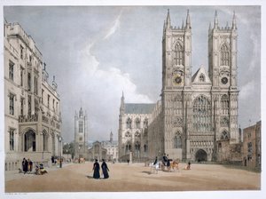 Westminster Abbey and Hospital, London, 1842 av Thomas Shotter Boys