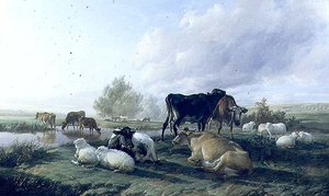 I White Hall Meadows, Canterbury av Thomas Sidney Cooper