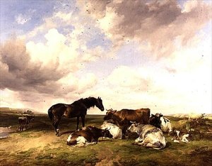 Sommerdusjer av Thomas Sidney Cooper
