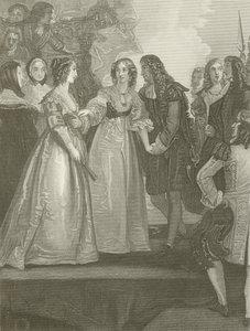 Charles II tok imot hertuginnen av Orleans i Dover av Thomas Stothard
