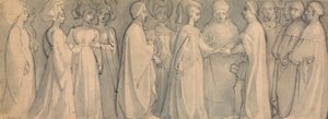 Frise av et middelalderbryllup av Thomas Stothard