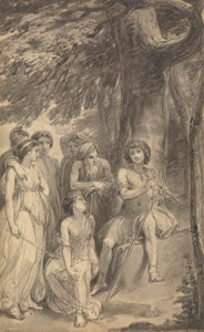 En av seks illustrasjoner til Fenelons "The Adventures of Telemachus son of Ulysses" av Thomas Stothard