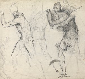 Skisse av klassiske figurer i aksjon av Thomas Stothard