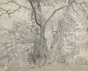 Trestudie av Thomas Stothard
