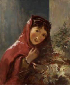 Lady Carrying Holly Branches, 1850 av Thomas Sully