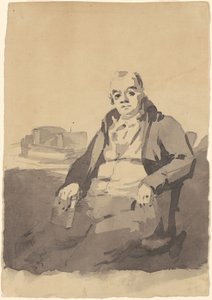 Mann som holder en bok [recto] av Thomas Sully