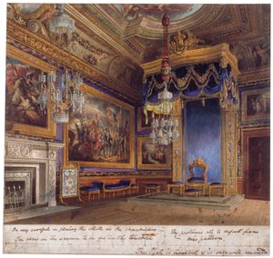 Innvendig utsikt over King's Audience Chamber i Windsor Castle, Berkshire, 1818