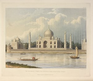 Taj Mahal, graven til keiseren Shah Jehan, illustrasjon fra 