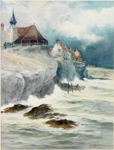Cullercoats (blyant, wc og kroppsfarge på papir) av Thomas Swift Hutton