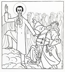 Karikatur av Rudolf Steiner, illustrasjon fra 