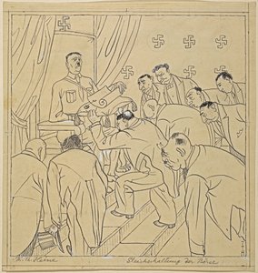 innretting av børsen; Simplicissimus XXXV/36, 1930 av Thomas Theodor Heine